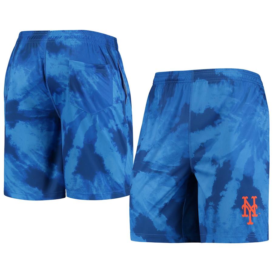 New York Mets FOCO Tie-Dye Training Shorts - Royal