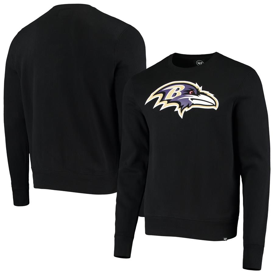 Baltimore Ravens '47 Team Imprint Headline Pullover Sweatshirt - Black