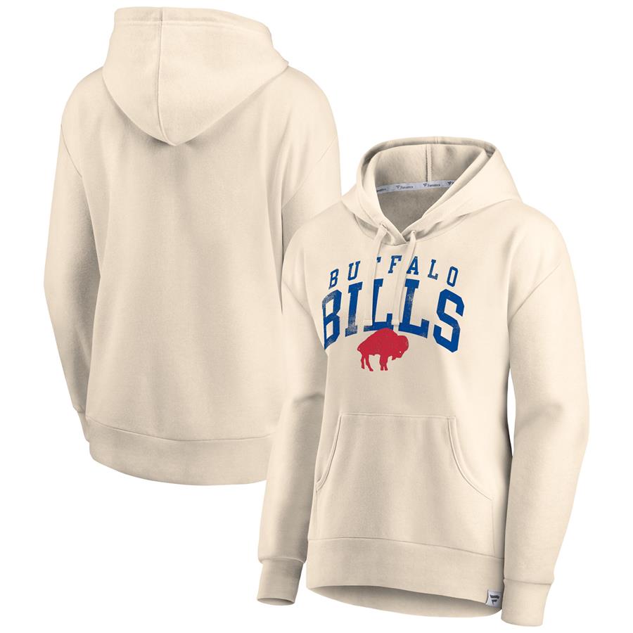 Buffalo Bills Fanatics Branded Women's Spring Jump Signature Fleece Pullover Hoodie - Cream