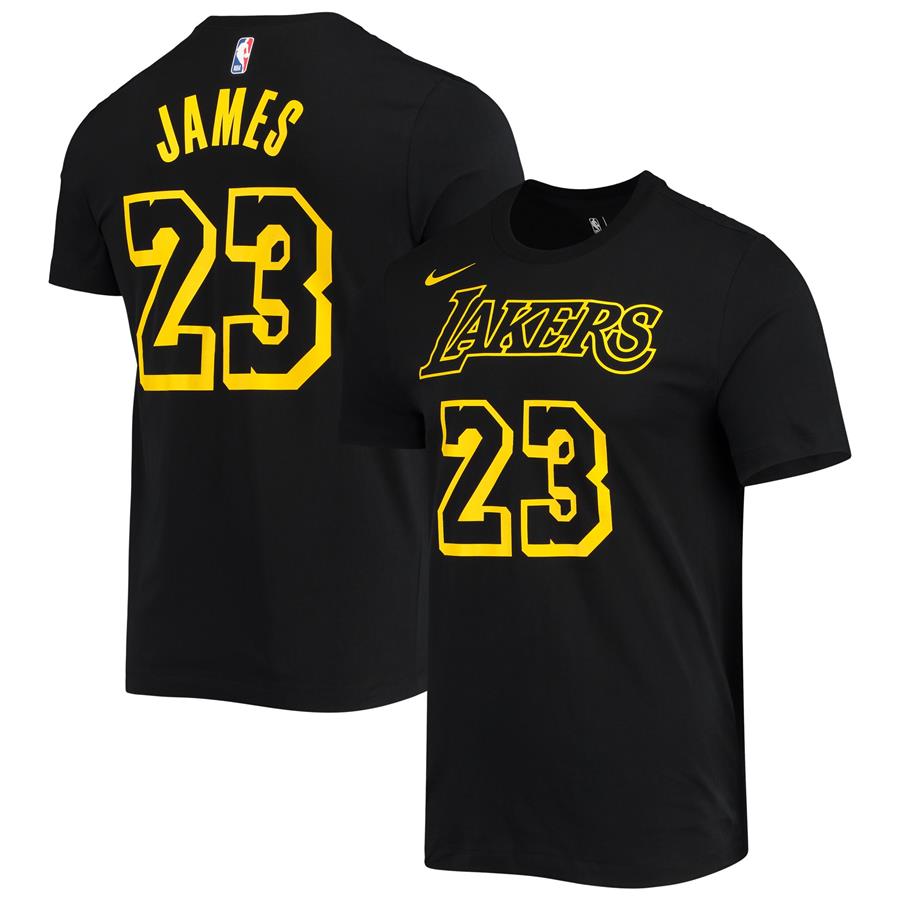 LeBron James Los Angeles Lakers Nike Name & Number Mamba T-Shirt - Black