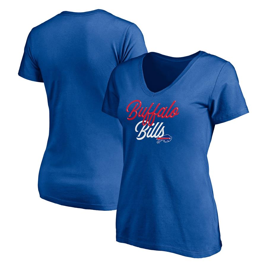 Buffalo Bills Fanatics Branded Women's Long Stride V-Neck T-Shirt - Royal
