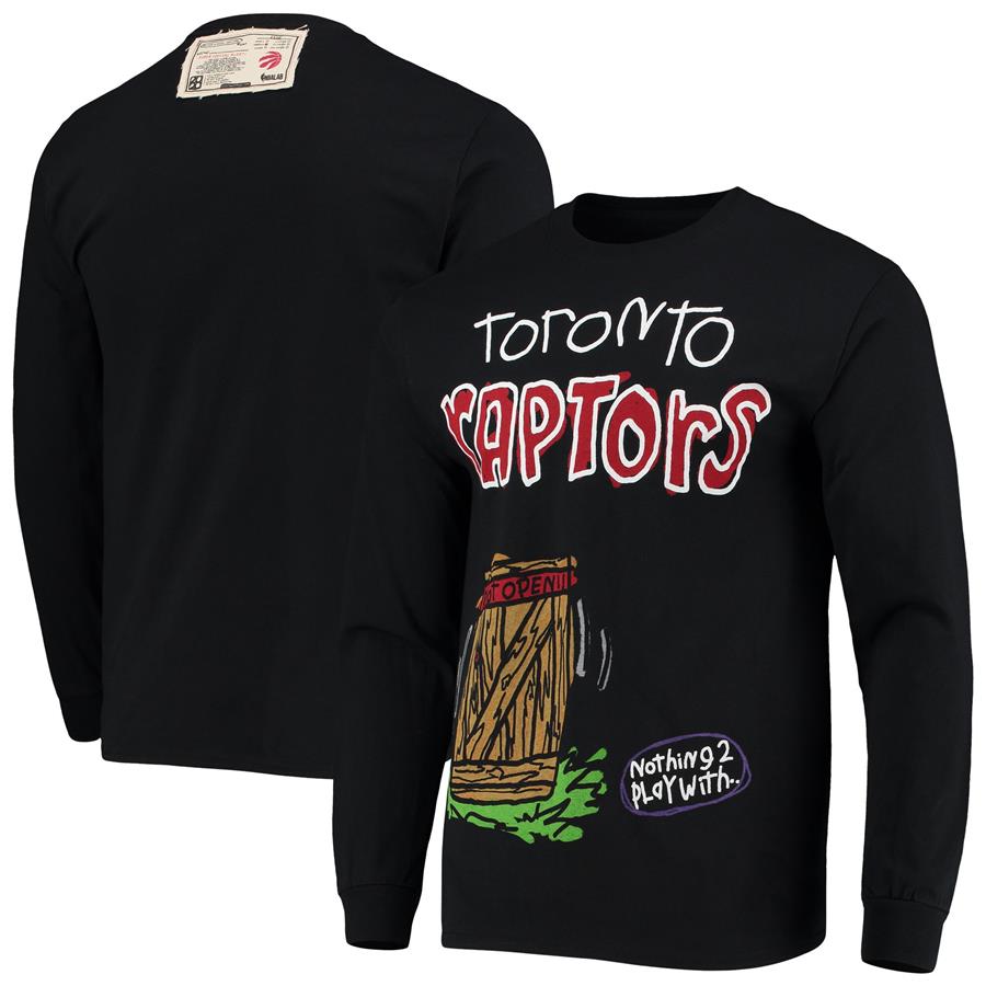 Toronto Raptors After School Special Wordmark Long Sleeve T-Shirt - Black