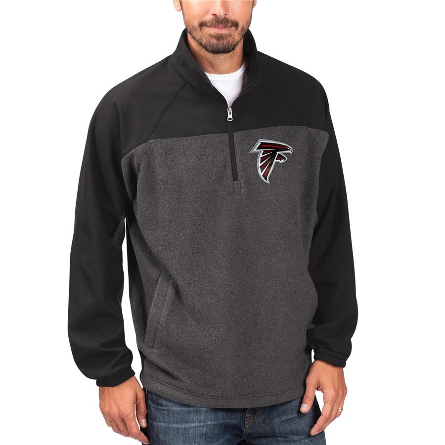 Atlanta Falcons G-III Sports by Carl Banks Lightweight Quarter-Zip Pullover Jacket - Black