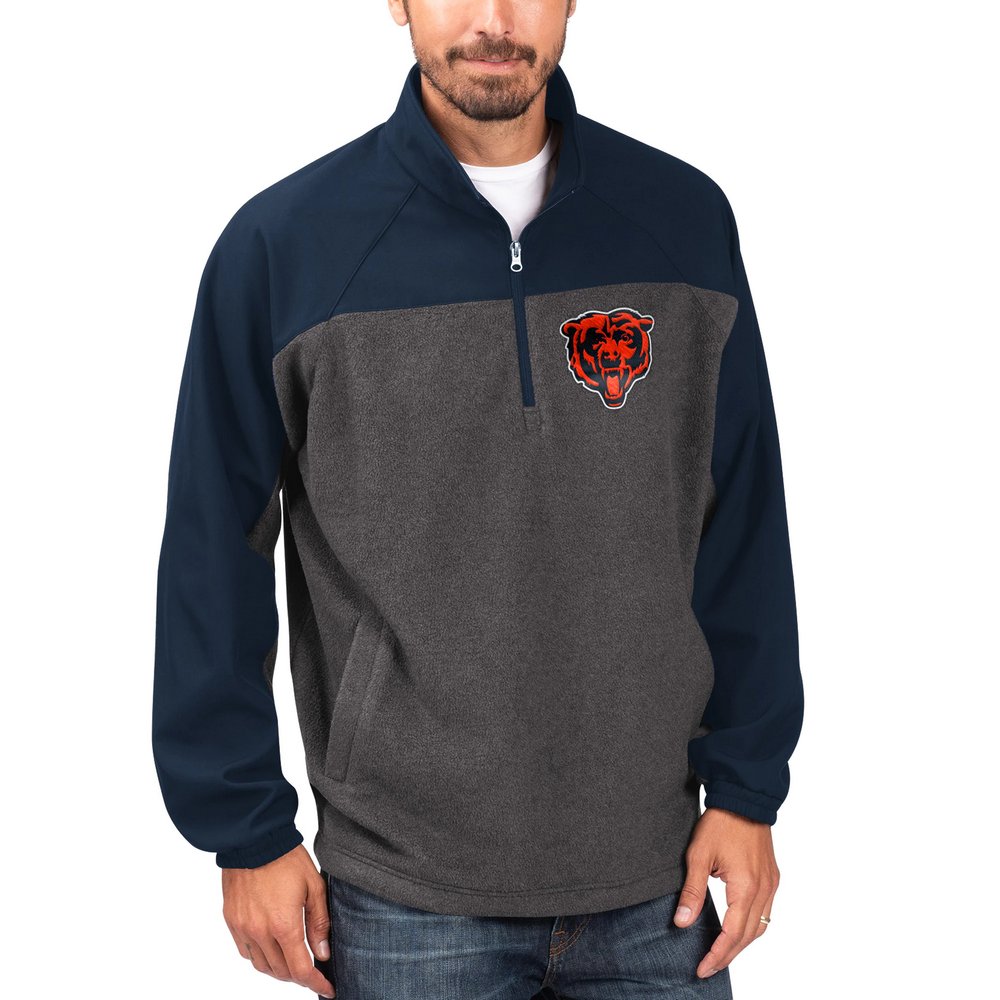 Chicago Bears G-III Sports by Carl Banks Lightweight Quarter-Zip Pullover Jacket - Navy