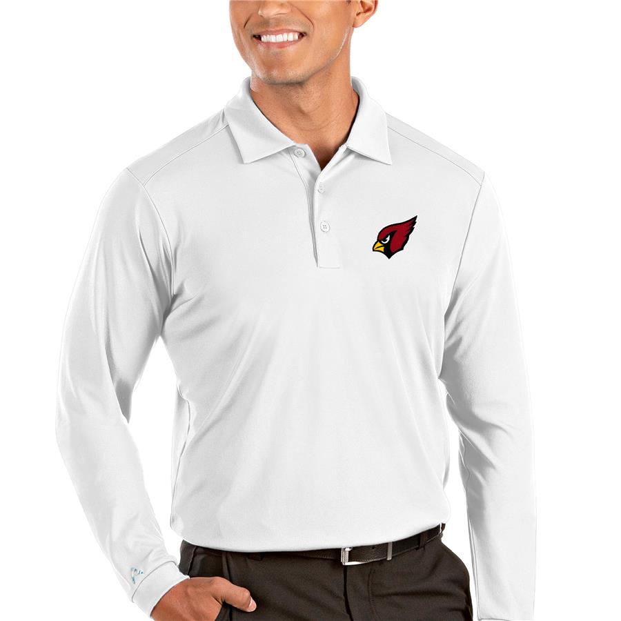Arizona Cardinals Antigua Tribute Long Sleeve Polo - White