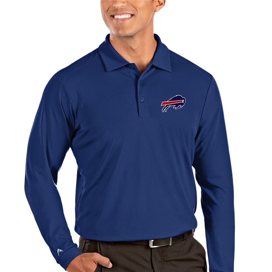 Buffalo Bills Antigua Tribute Long Sleeve Polo - Royal