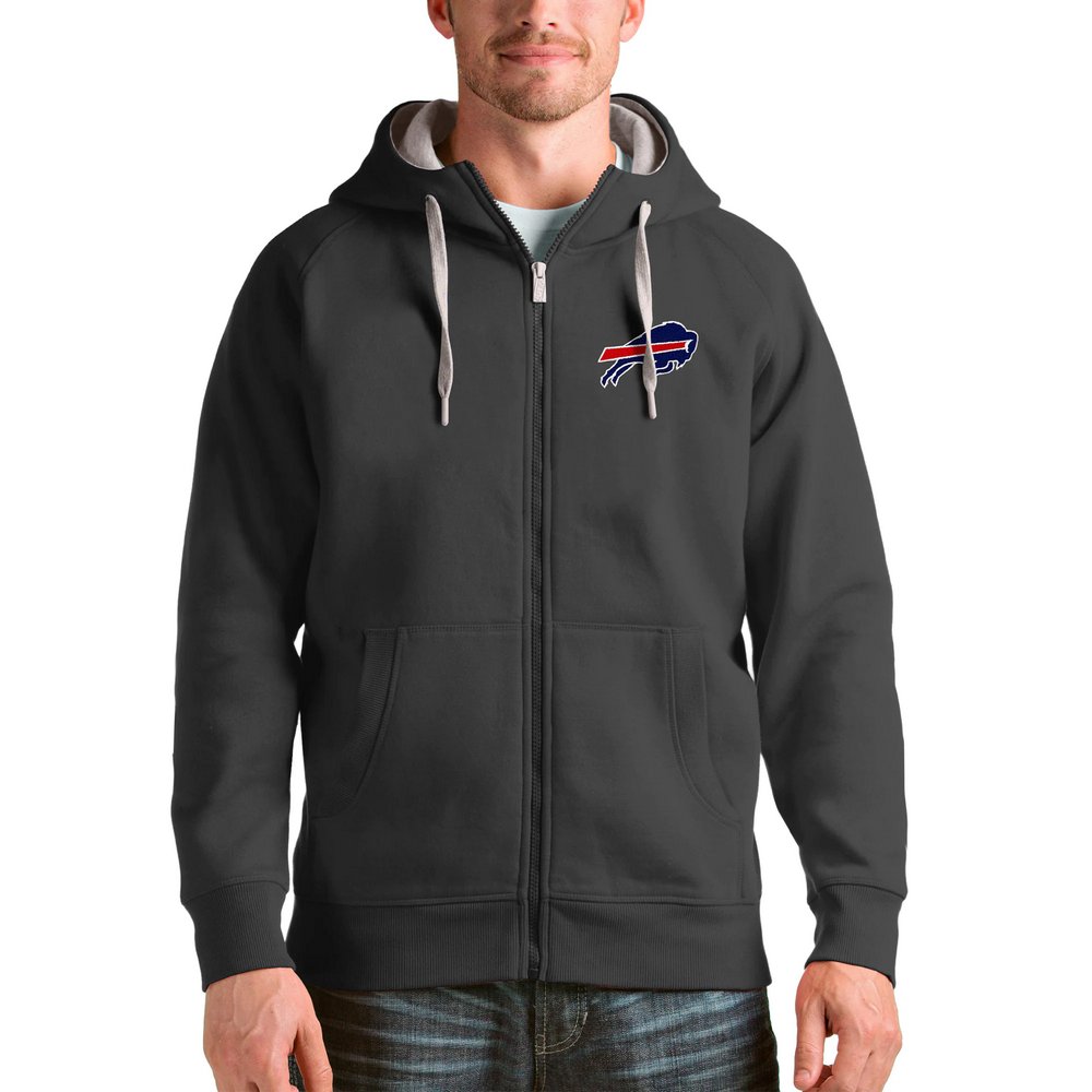 Buffalo Bills Antigua Victory Full-Zip Hoodie - Charcoal