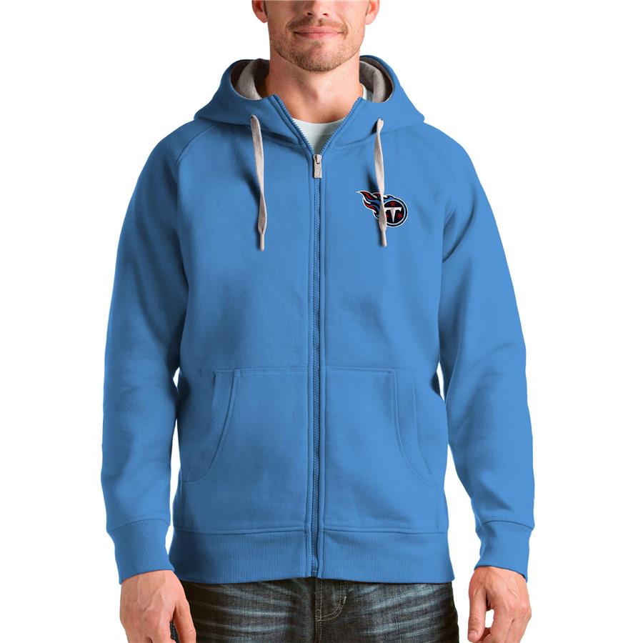 Tennessee Titans Antigua Victory Full-Zip Hoodie - Light Blue