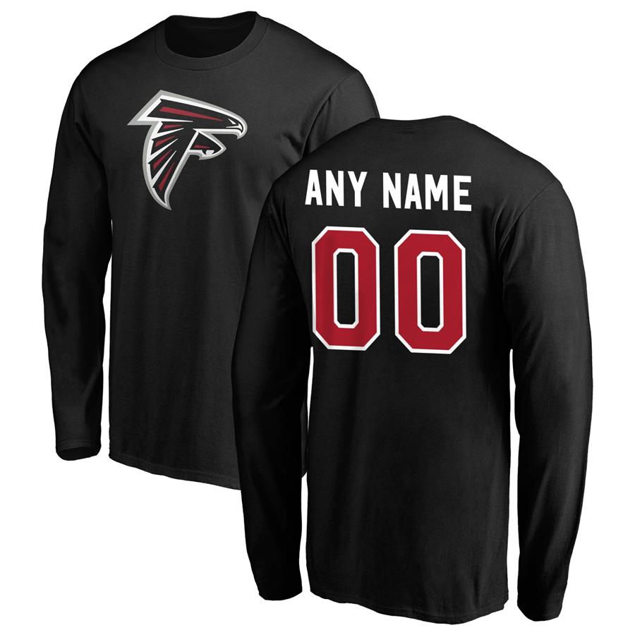 Atlanta Falcons Fanatics Branded Personalized Winning Streak Name & Number Long Sleeve T-Shirt - Black