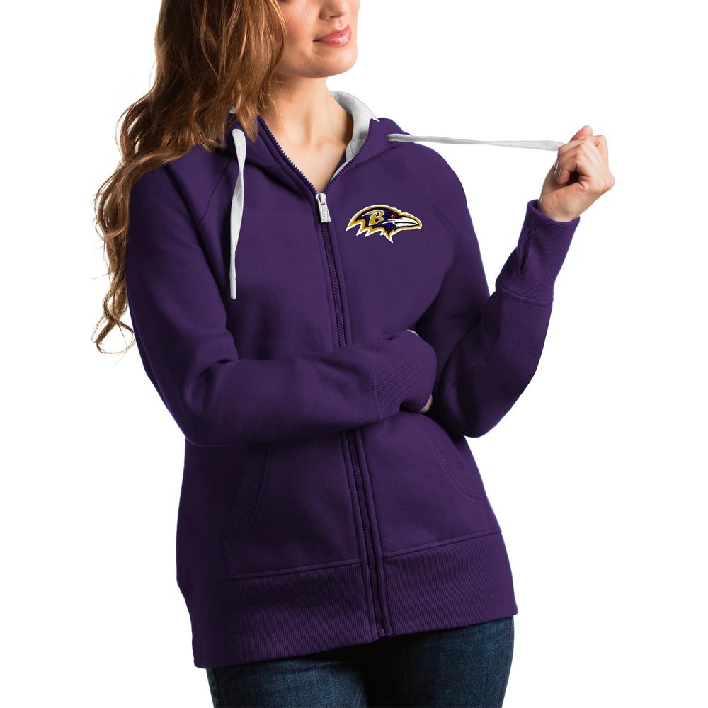 Baltimore Ravens Antigua Women's Victory Full-Zip Hoodie - Purple