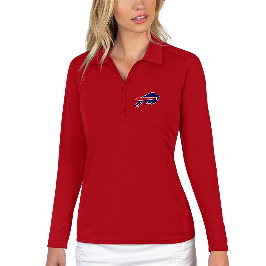 Buffalo Bills Antigua Women's Tribute Long Sleeve Polo - Red
