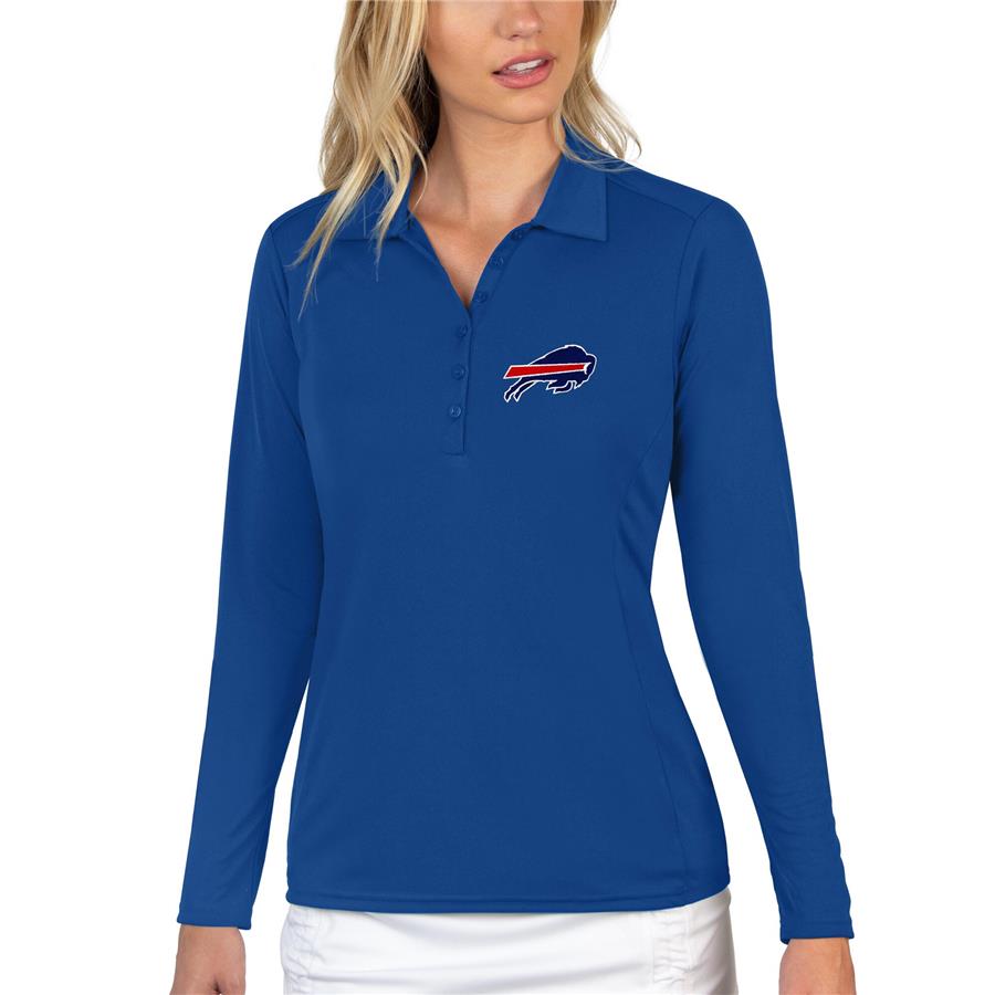 Buffalo Bills Antigua Women's Tribute Long Sleeve Polo - Royal
