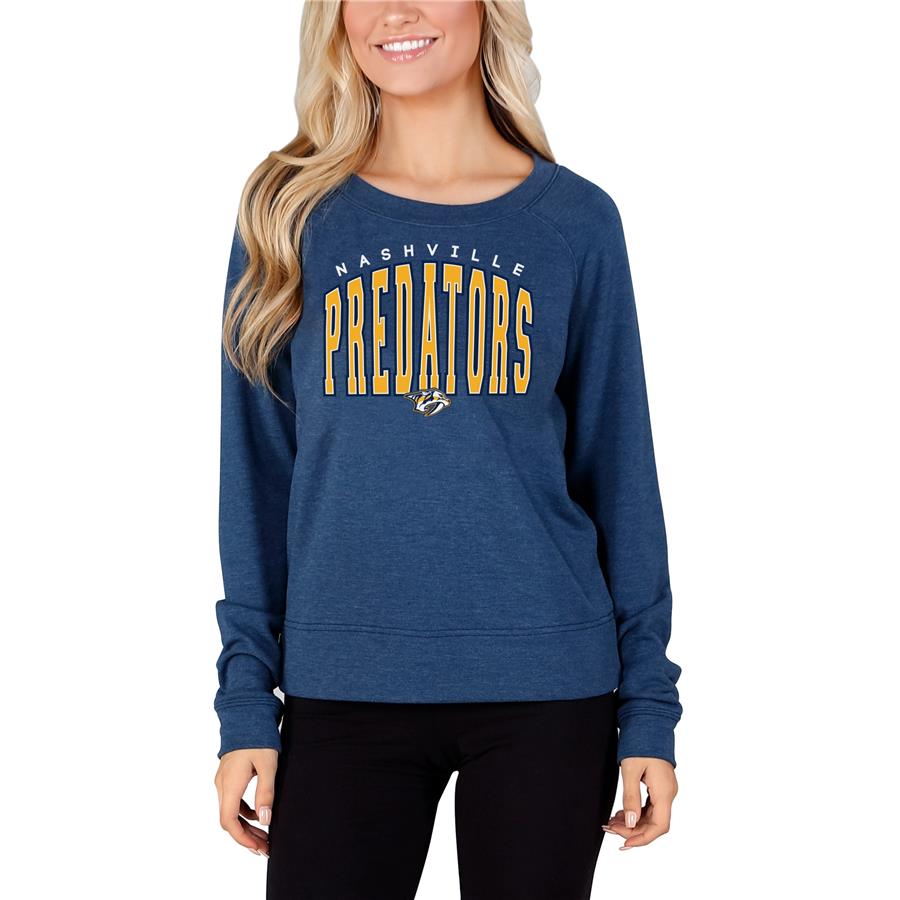Nashville Predators Concepts Sport Women's Mainstream Terry Long Sleeve Top - Navy