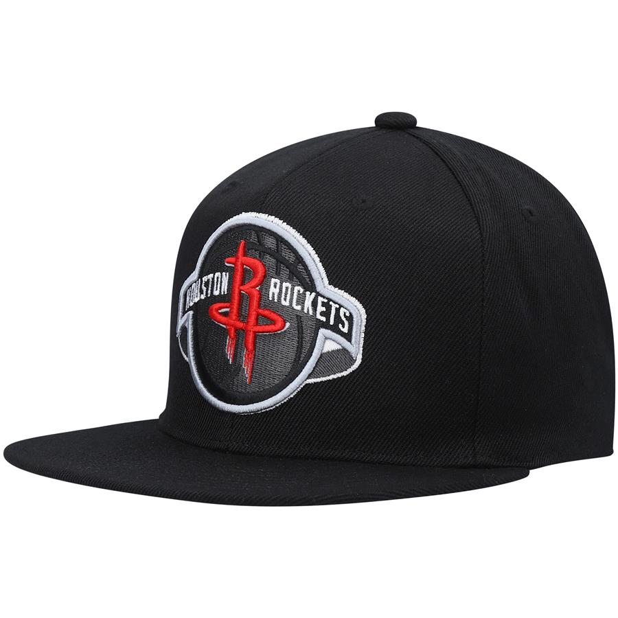 Houston Rockets Mitchell & Ness Core Basic Snapback Hat - Black