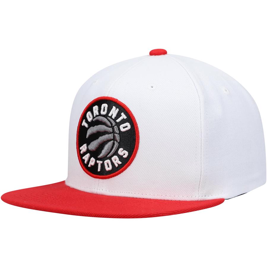 Toronto Raptors Mitchell & Ness Core Basic Snapback Hat - White