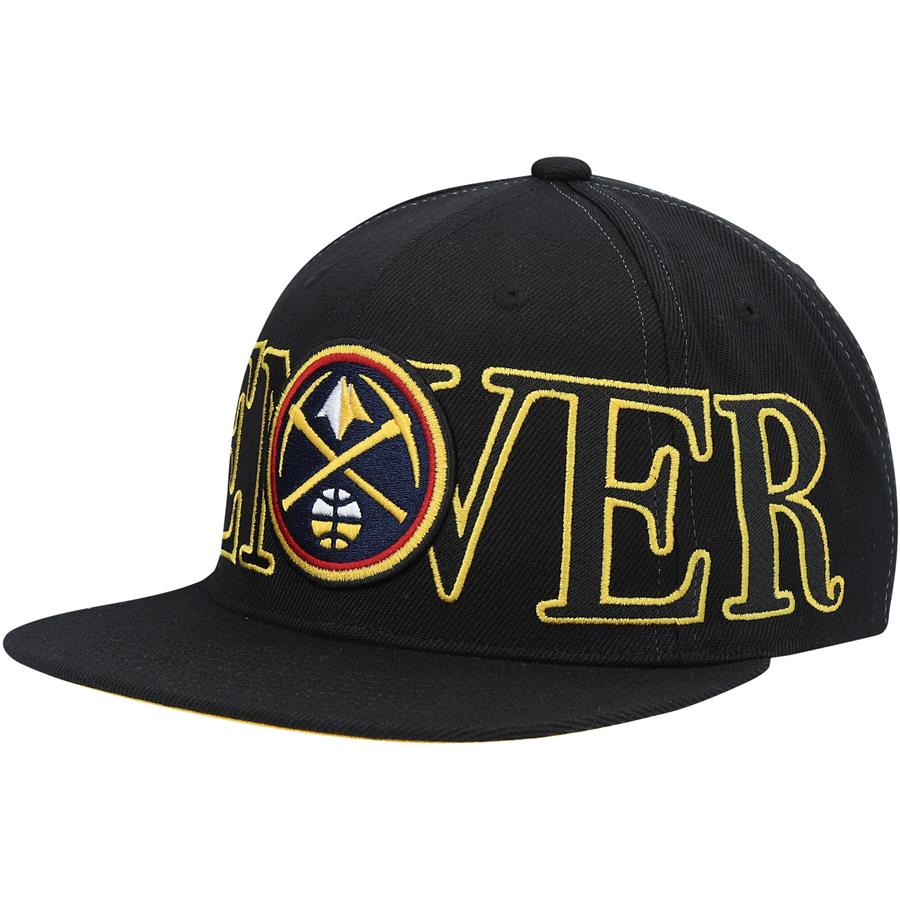 Denver Nuggets Mitchell & Ness Winner Circle Snapback Hat - Black