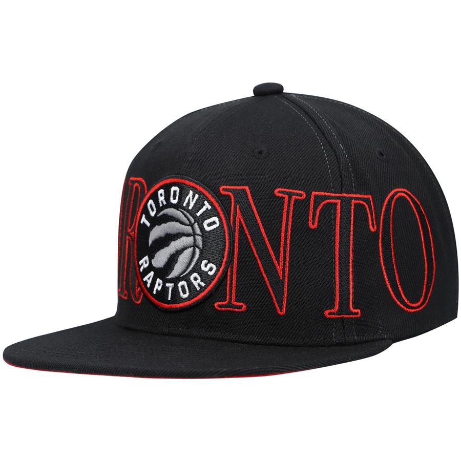 Toronto Raptors Mitchell & Ness Winner Circle Snapback Hat - Black