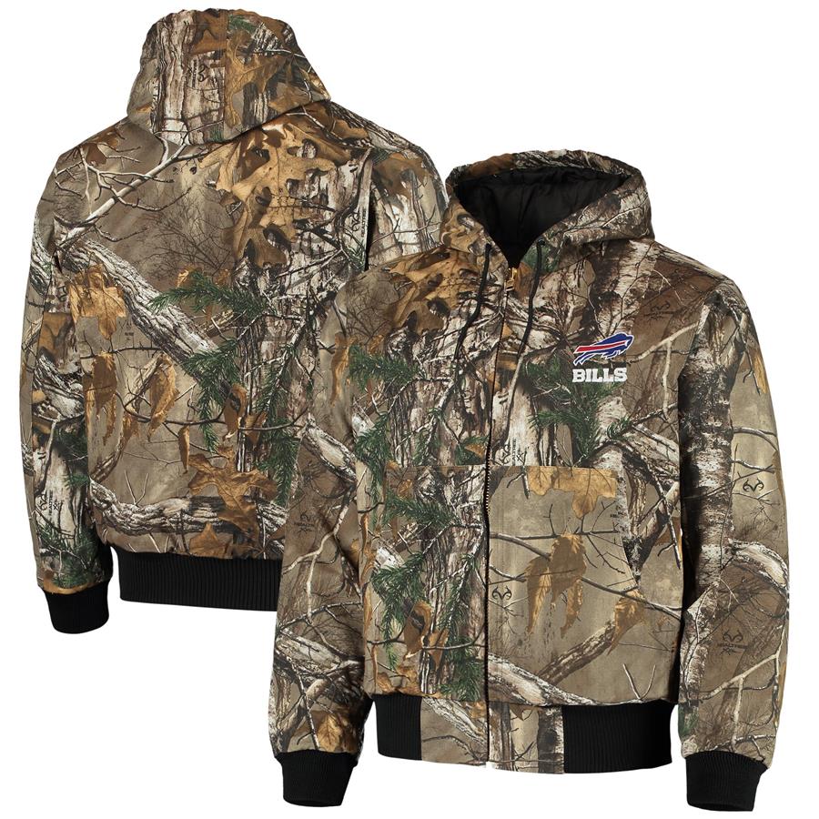 Buffalo Bills Dunbrooke Heavy Camo Full-Zip Hoodie Jacket - Realtree Camo