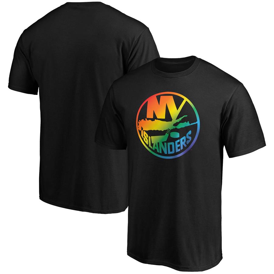 New York Islanders Fanatics Branded Pride Logo T-Shirt - Black
