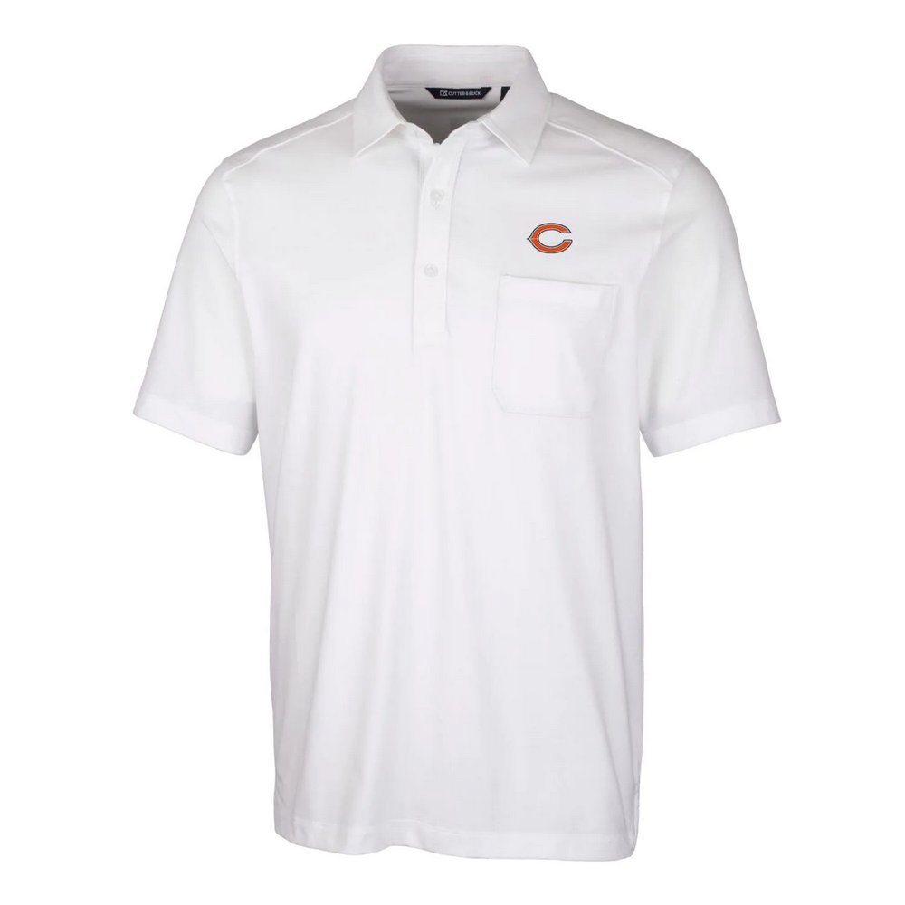 Chicago Bears Cutter & Buck Advantage Jersey Polo - White