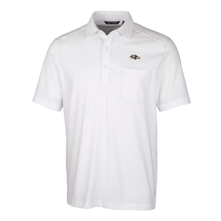 Baltimore Ravens Cutter & Buck Advantage Jersey Polo - White