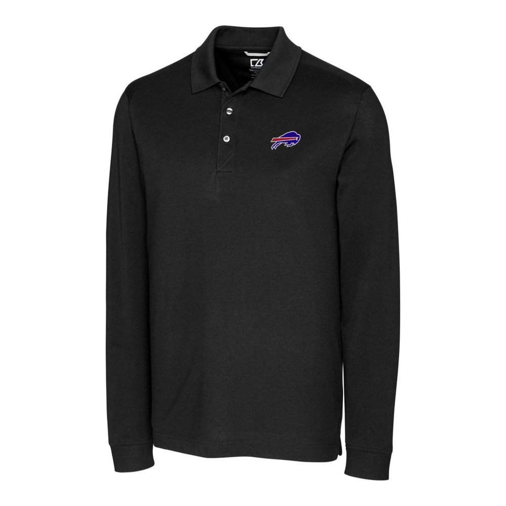 Buffalo Bills Cutter & Buck Advantage Long Sleeve Polo - Black
