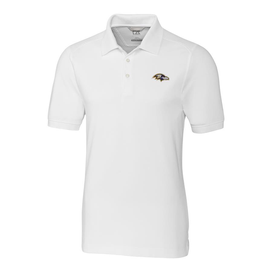 Baltimore Ravens Cutter & Buck Advantage Polo - White
