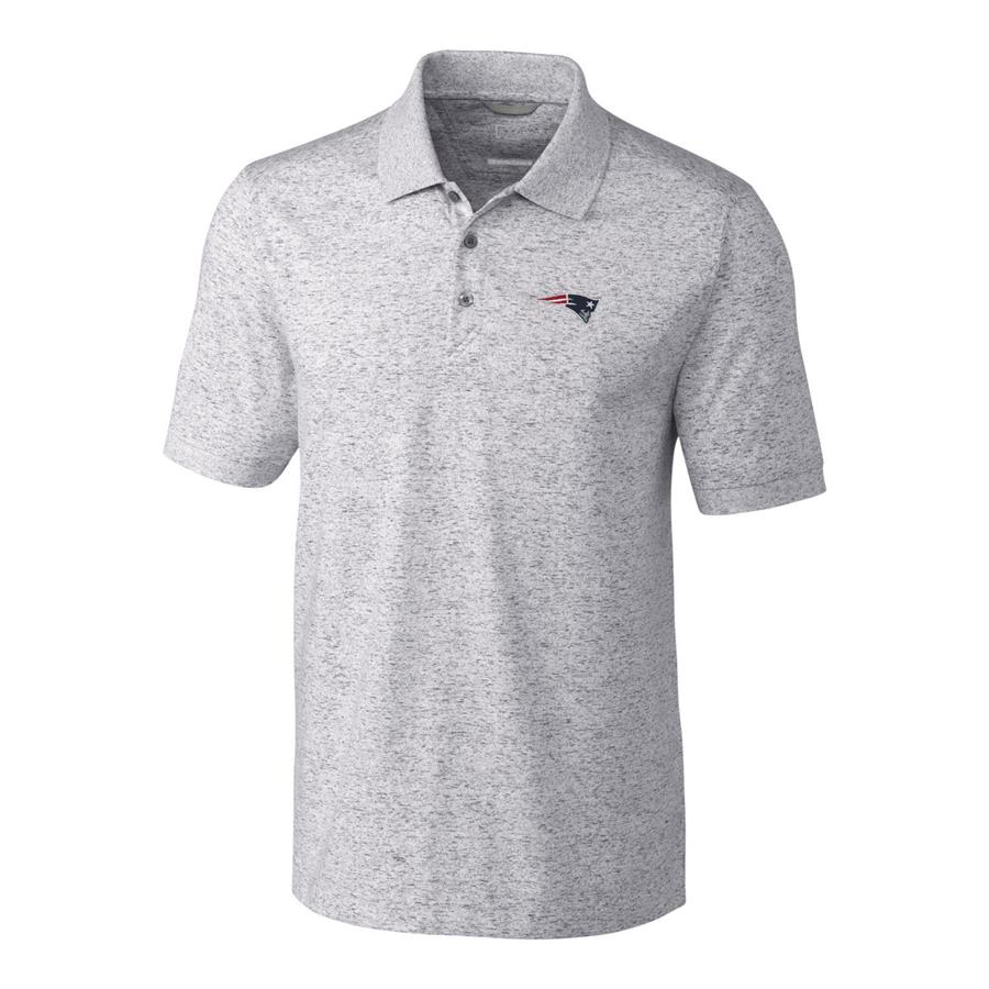 New England Patriots Cutter & Buck Space Dye Advantage Polo - Gray
