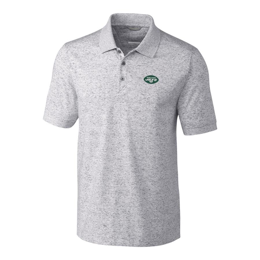 New York Jets Cutter & Buck Space Dye Advantage Polo - Gray