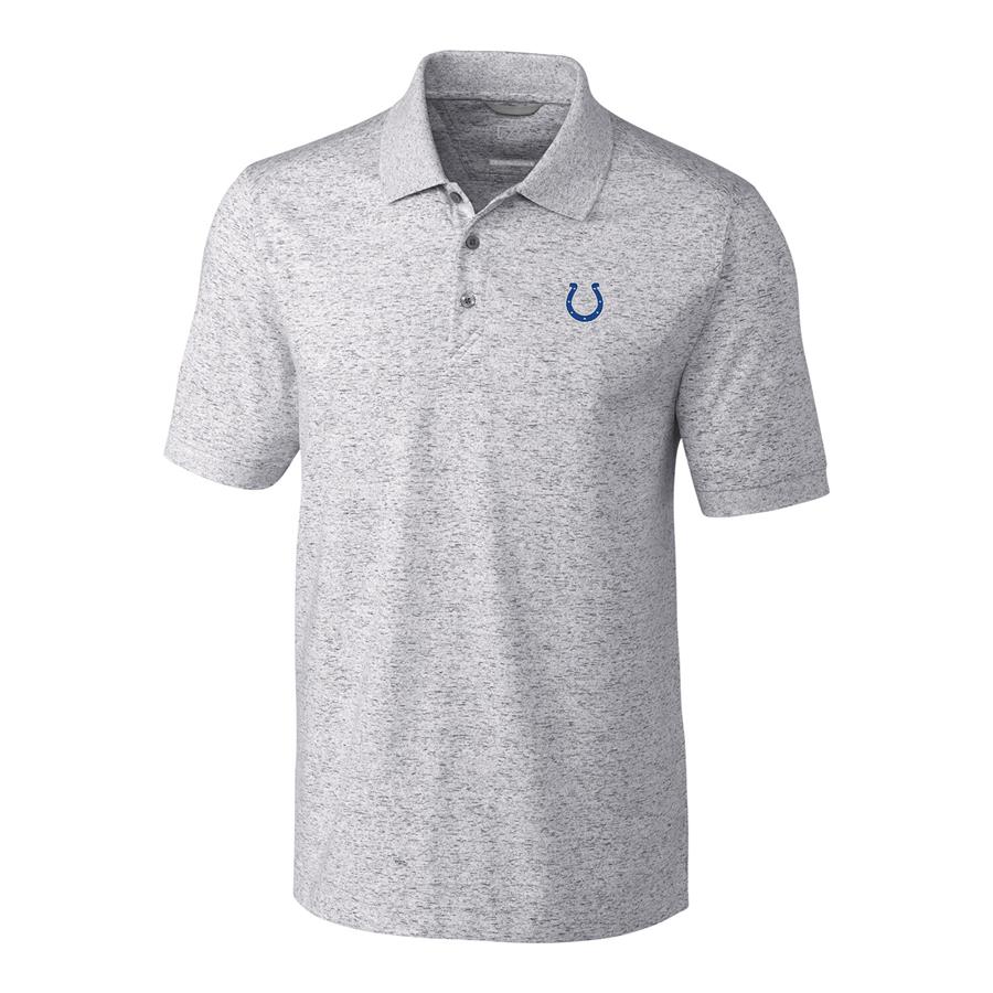 Indianapolis Colts Cutter & Buck Space Dye Advantage Polo - Gray