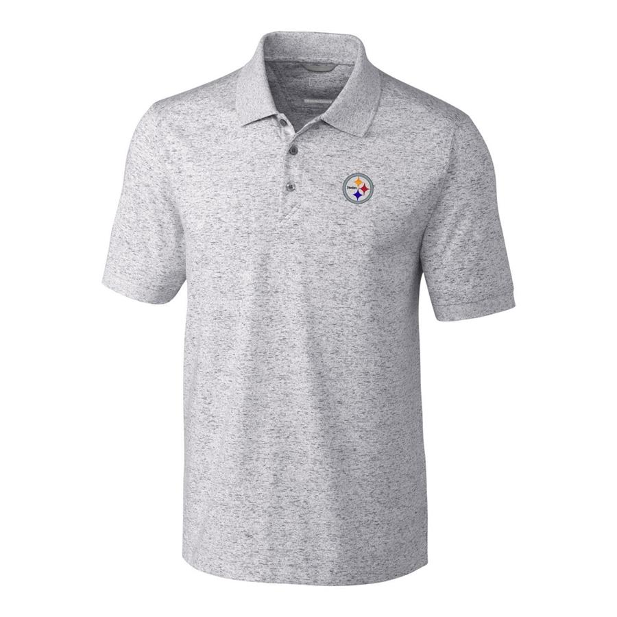 Pittsburgh Steelers Cutter & Buck Space Dye Advantage Polo - Gray