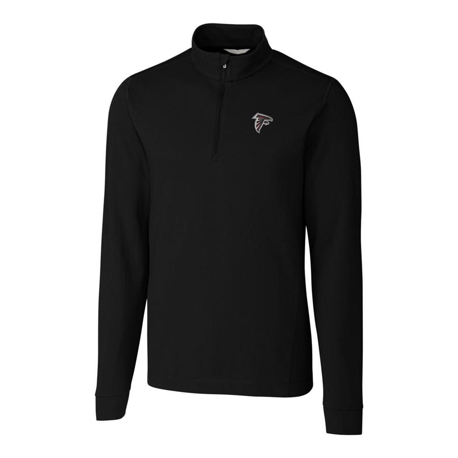Atlanta Falcons Cutter & Buck Advantage Quarter-Zip Pullover Jacket - Black