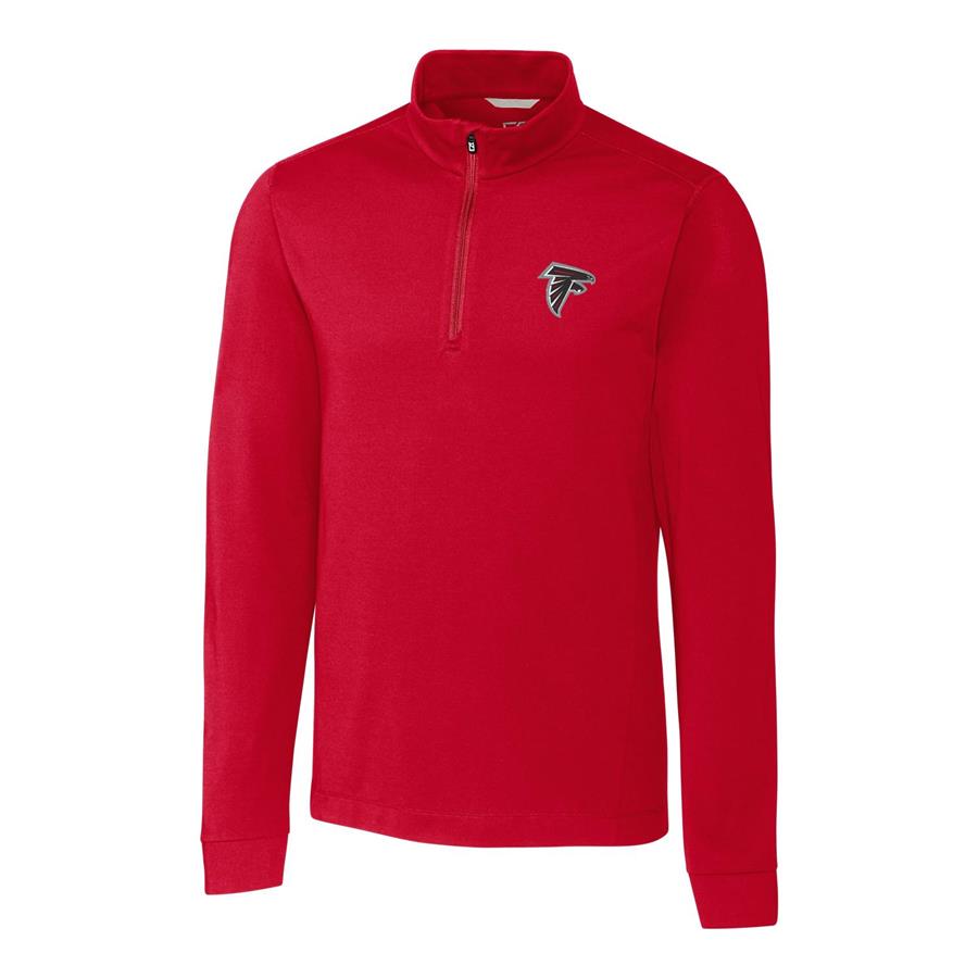 Atlanta Falcons Cutter & Buck Advantage Quarter-Zip Pullover Jacket - Red