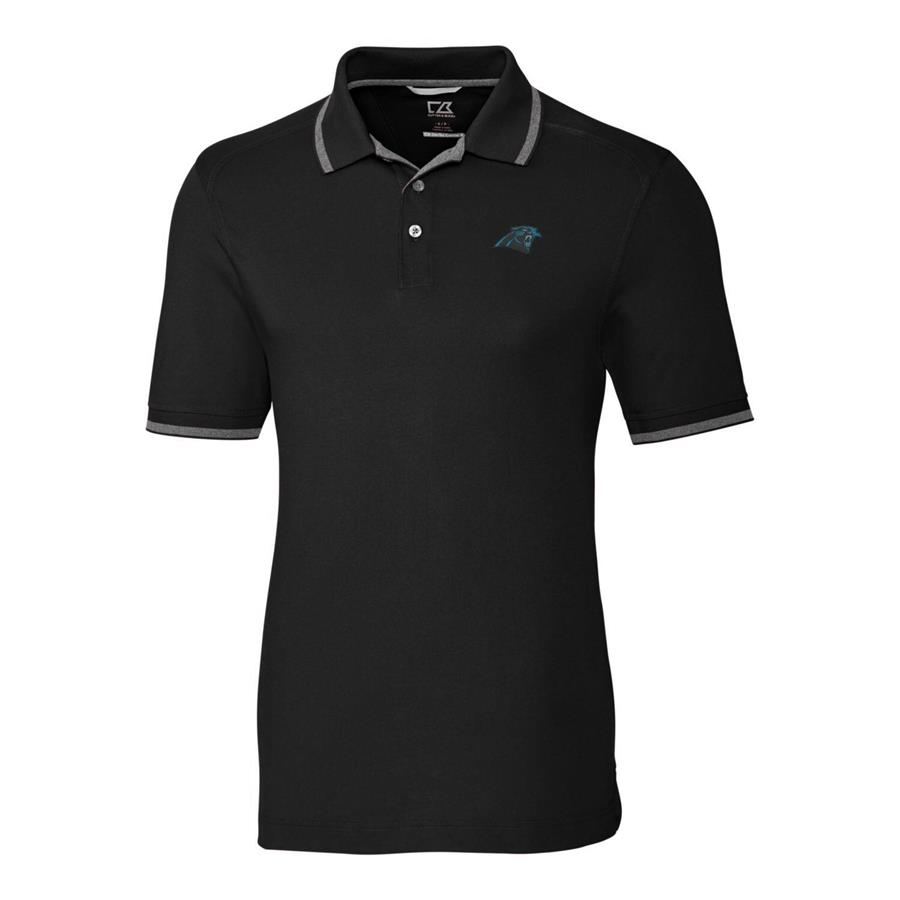 Carolina Panthers Cutter & Buck Advantage Tipped Polo - Black