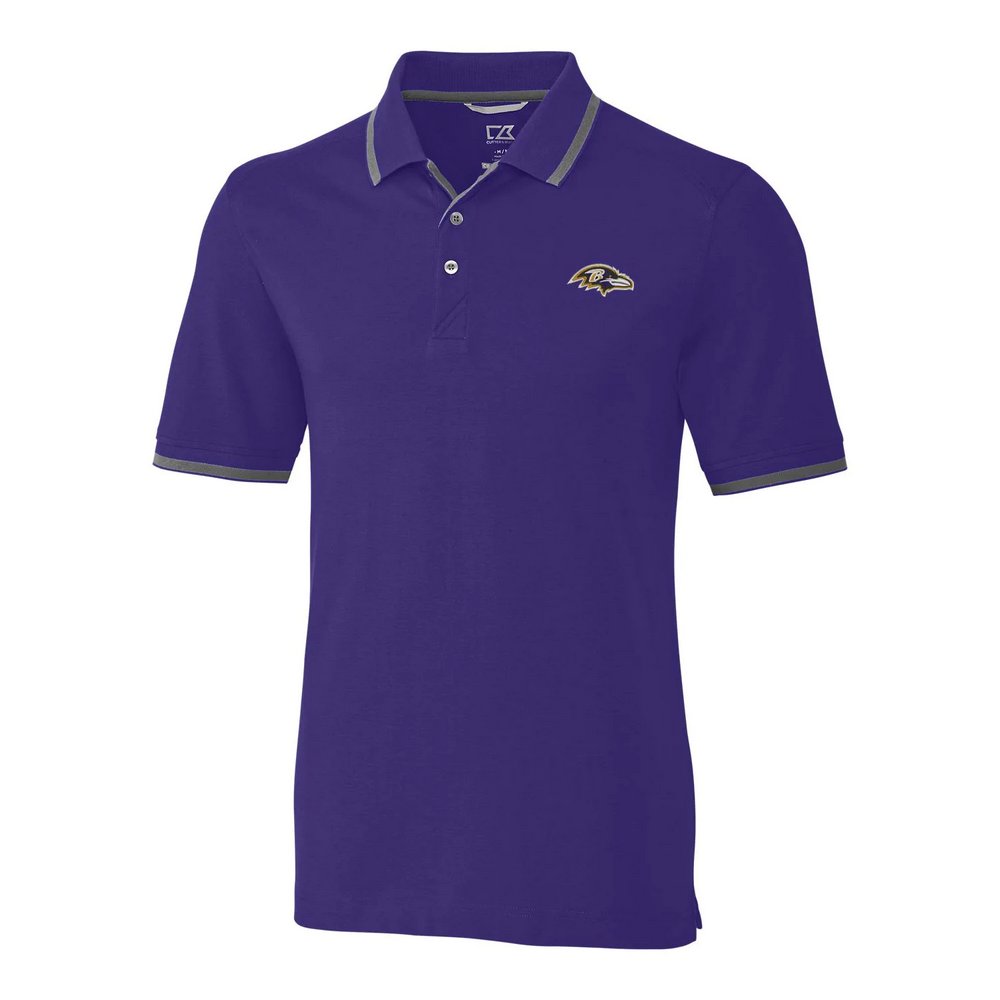 Baltimore Ravens Cutter & Buck Advantage Tipped Polo - Purple