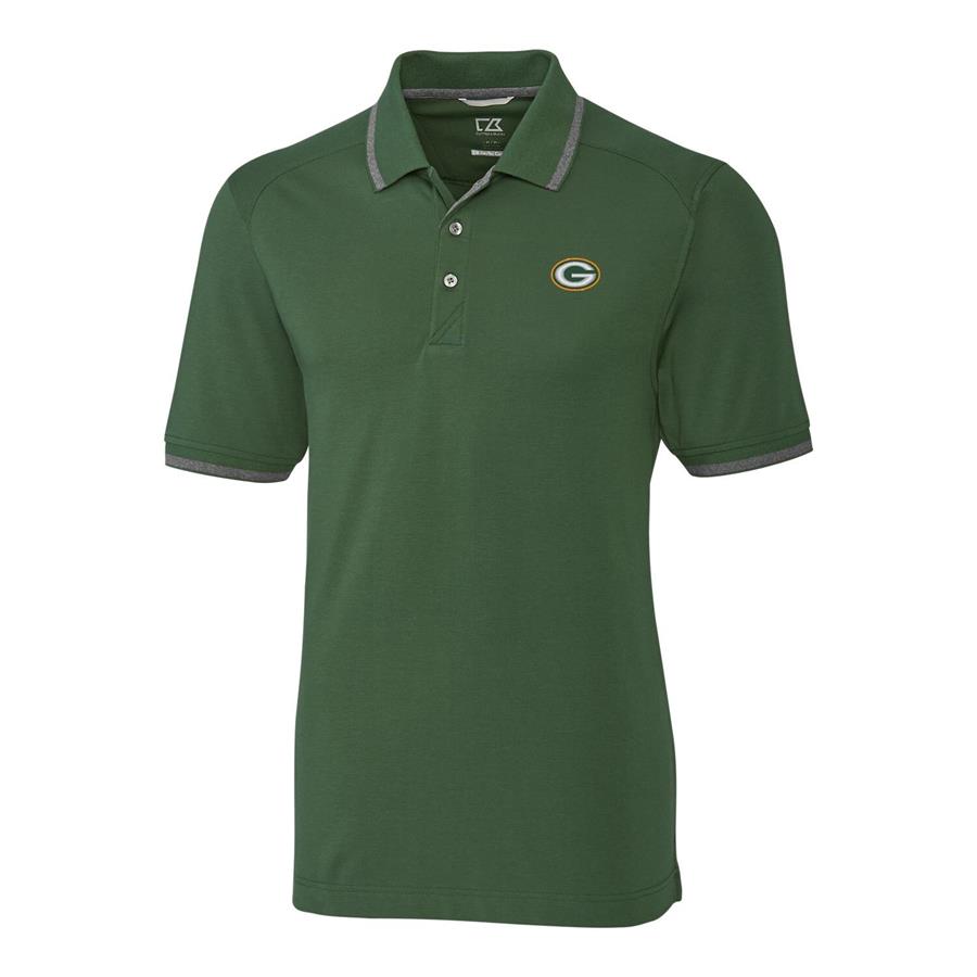 Green Bay Packers Cutter & Buck Advantage Tipped Polo - Green