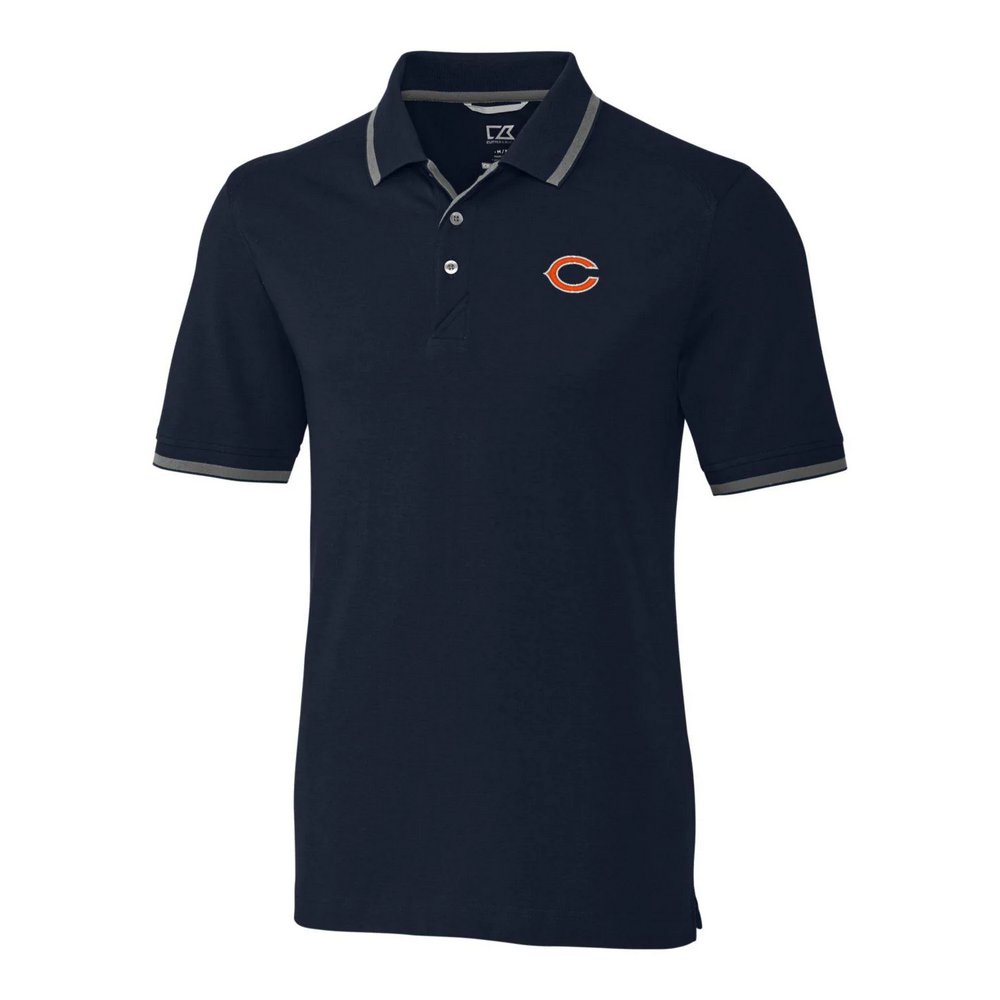 Chicago Bears Cutter & Buck Advantage Tipped Polo - Navy