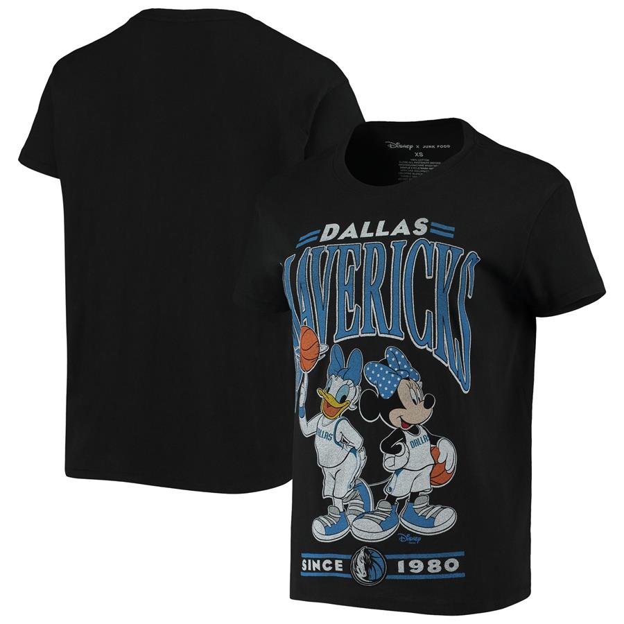 Dallas Mavericks Junk Food Women's Minnie & Daisy T-Shirt - Black