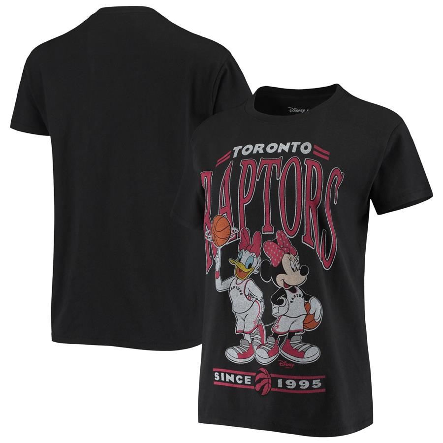 Toronto Raptors Junk Food Women's Minnie & Daisy T-Shirt - Black