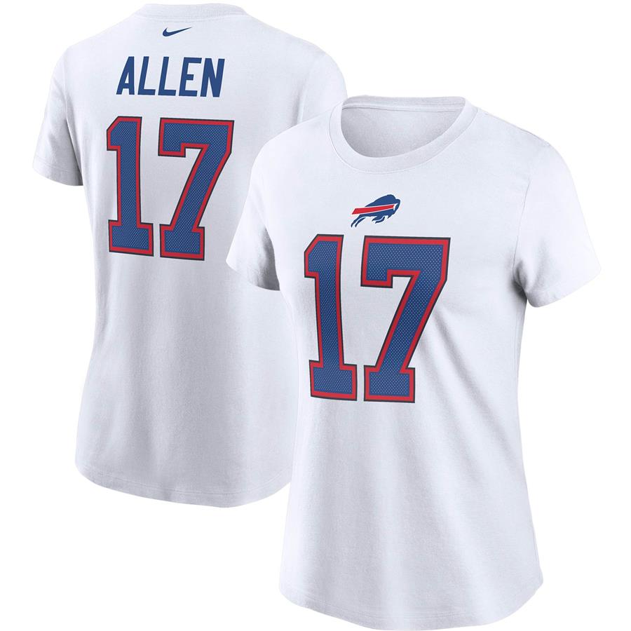 Josh Allen Buffalo Bills Nike Women's Name & Number T-Shirt - White