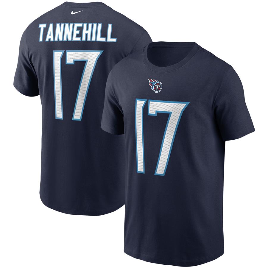 Ryan Tannehill Tennessee Titans Nike Name & Number T-Shirt - Navy