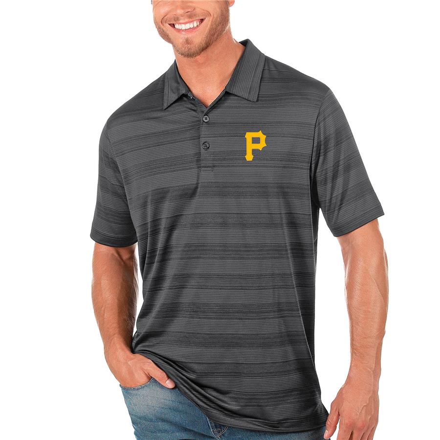 Pittsburgh Pirates Antigua Compass Polo - Gray