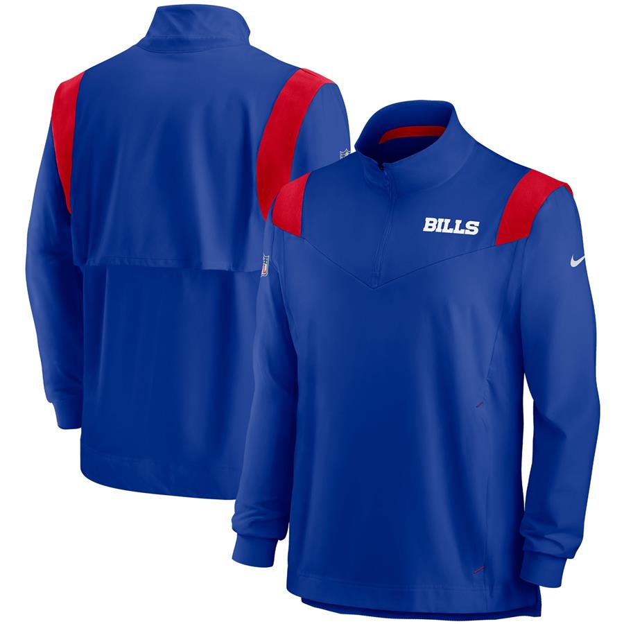 Buffalo Bills Nike 2021 Sideline Coaches Repel Quarter-Zip Jacket - Royal
