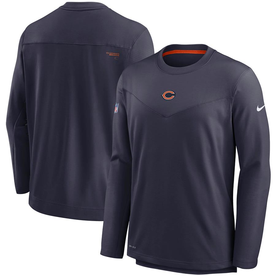 Chicago Bears Nike Sideline Team Performance Pullover Sweatshirt - Navy