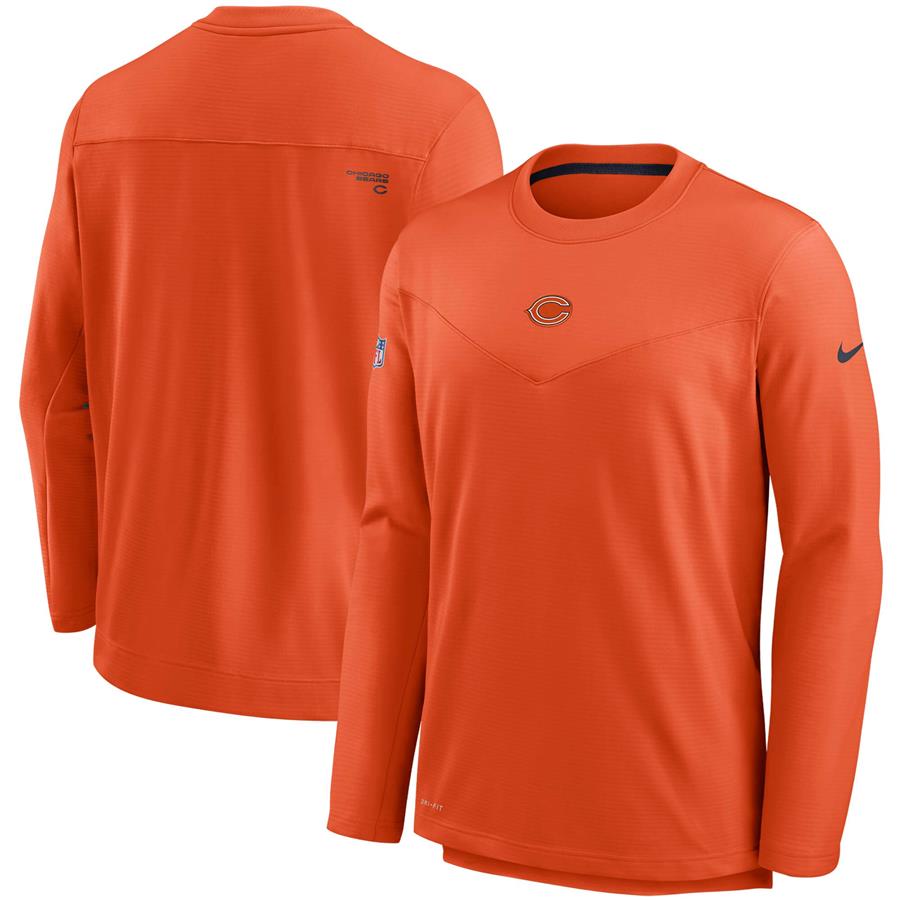 Chicago Bears Nike Sideline Team Performance Pullover Sweatshirt - Orange