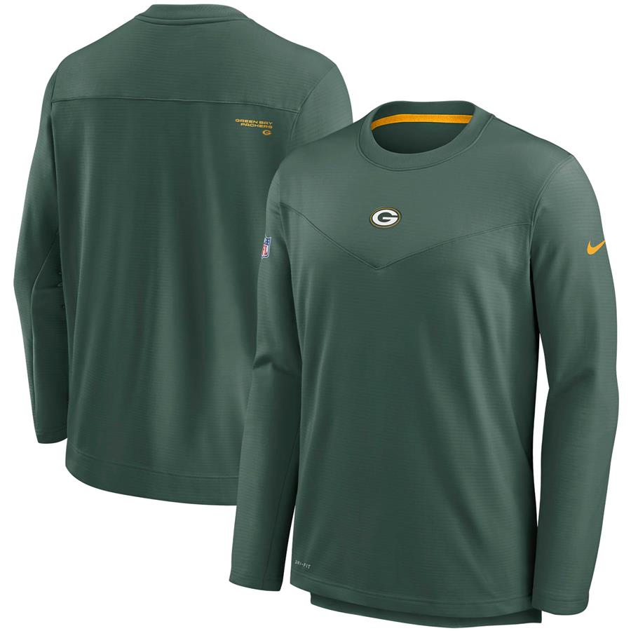 Green Bay Packers Nike Sideline Team Performance Pullover Sweatshirt - Green