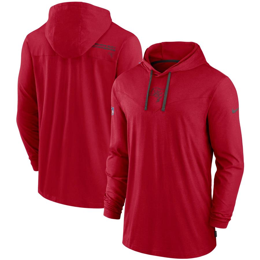 Tampa Bay Buccaneers Nike Sideline Performance Hoodie Tri-Blend Long Sleeve T-Shirt - Red
