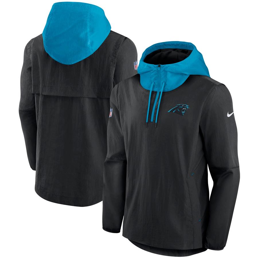 Carolina Panthers Nike Sideline Player Quarter-Zip Jacket - Black