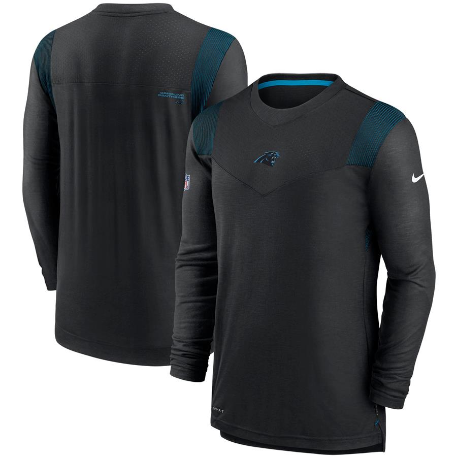 Carolina Panthers Nike Sideline Player UV Performance Long Sleeve T-Shirt - Black