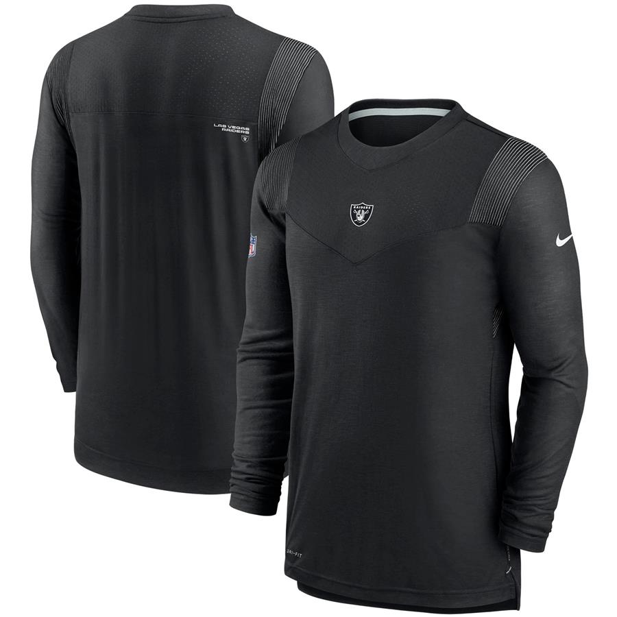 Las Vegas Raiders Nike Sideline Player UV Performance Long Sleeve T-Shirt - Black